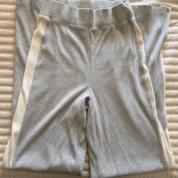 Offline By Aerie Thumbs Up Heavyweight Ribbed Wide Leg Pant in Heather Gray, XS - Picture 8 of 10